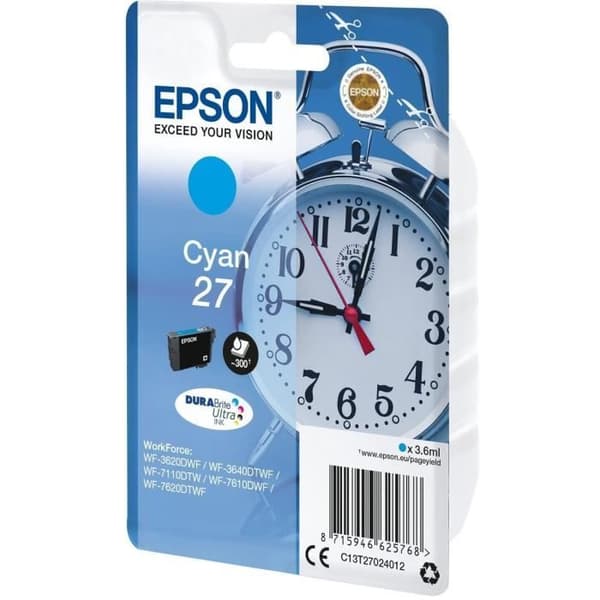 EPSON T2702 Cyan bläckpatron - Alarm Clock (C13T27024012)