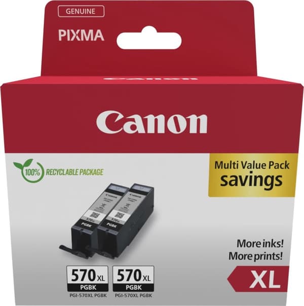 Canon 0318C010 blækpatron 2 stk. Original Høj (XL) ydelse Sort