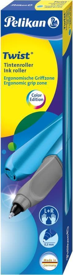 Pelikan Twist rullepen Frosted Blue, blå-metallisk ergonomisk form, velegnet til højre- og venstrehåndede brugere - 1 stk (811279)