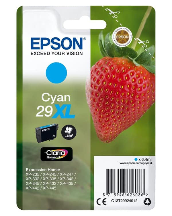 Epson 29XL - Cyan - Bläckpatron (C13T29924012)