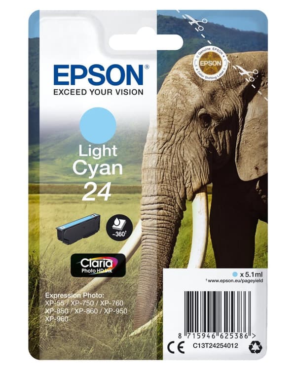 Epson 24 - Ljuscyan - Bläckpatron (C13T24254012)