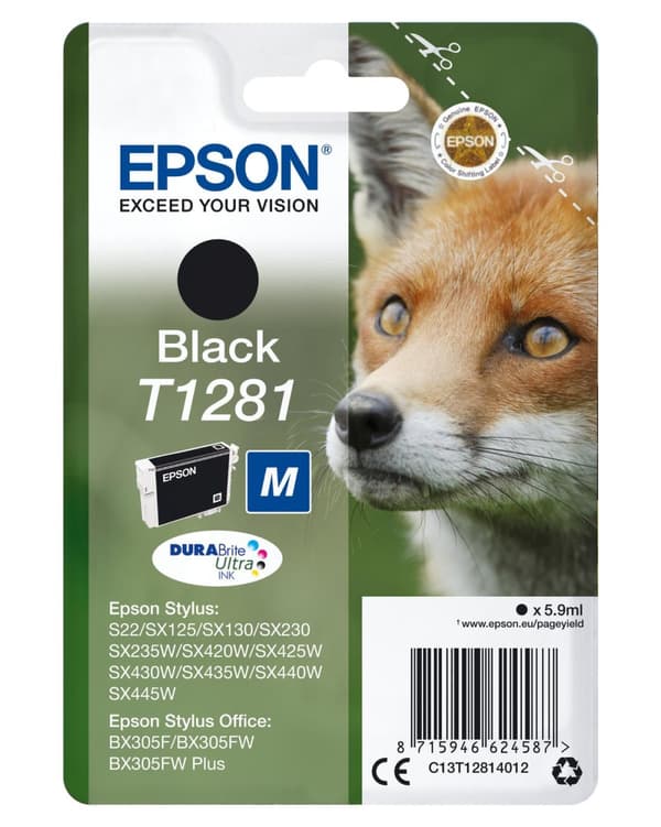 Epson T1281 - Bläckpatron (C13T12814012)