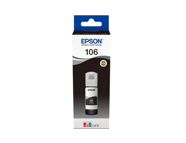 Epson 106 - 70 ml - foto svart - original - svart - bläcktank - för EcoTank ET-7700, ET-7750, L7160, L7180; Expression Premium ET-7700, ET-7750