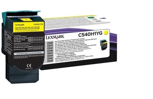 Lexmark - High Yield - Gul - Original - Tonerpatron LCCP, LRP - til Lexmark C540, C543, C544, C546, X543, X544, X546, X548