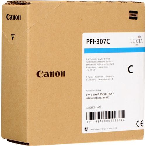 Canon PFI-307 C - cyan - original - blækbeholder - til imagePROGRAF iPF830, iPF840, iPF850 (9812B001)