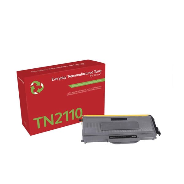 Xerox musta värikasetti. Samanlainen kuin Brother TN2110. Yhteensopiva Brother DCP-7030/7040/7045W, HL-2120, HL-2140/HL-2150N/HL-2170W, MFC-7320/7340/