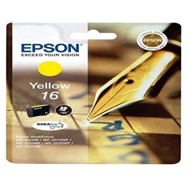 EPSON 16 gul bläckpatron - Bläckstråleutskriftsteknik - Räcker upp till 165 sidor