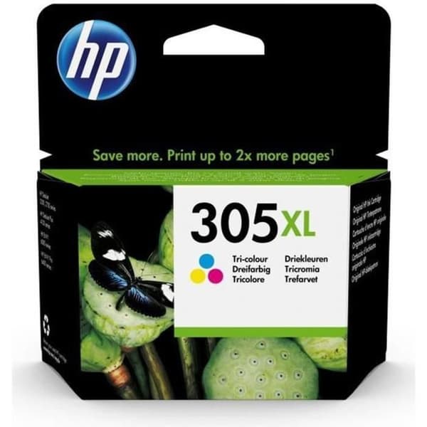 HP 305XL trefärgad originalbläckpatron med hög kapacitet (3YM63AE) för DeskJet 2300/2710/2720/Plus4100, Envy 6000