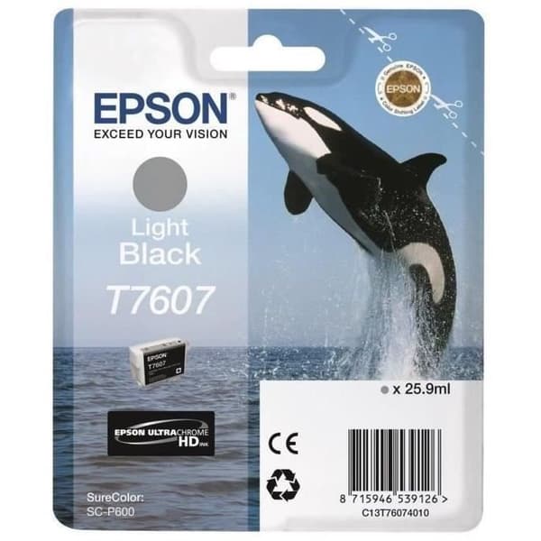 EPSON bläckpatron T7607 ljussvart - Orca (C13T76074010)