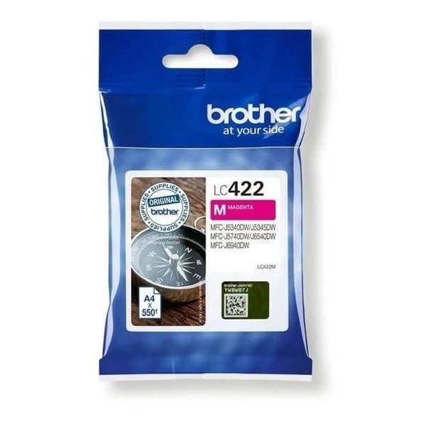 Patron LC422M - BROTHER - Magenta - 550 p - För Business Smart MFC-J5340DW, MFC-J5345DW, MFC-J5740DW, MFC-J6540DW och
