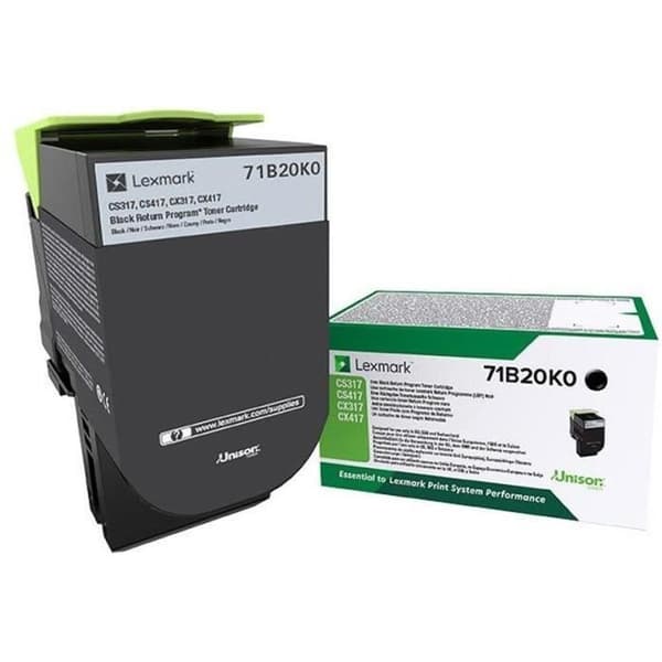 Lexmark 71B20K0 svart tonerkassett, returprogram