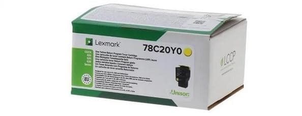 Lexmark 78C20Y0 värikasetti 1 kpl Alkuperäinen Keltainen