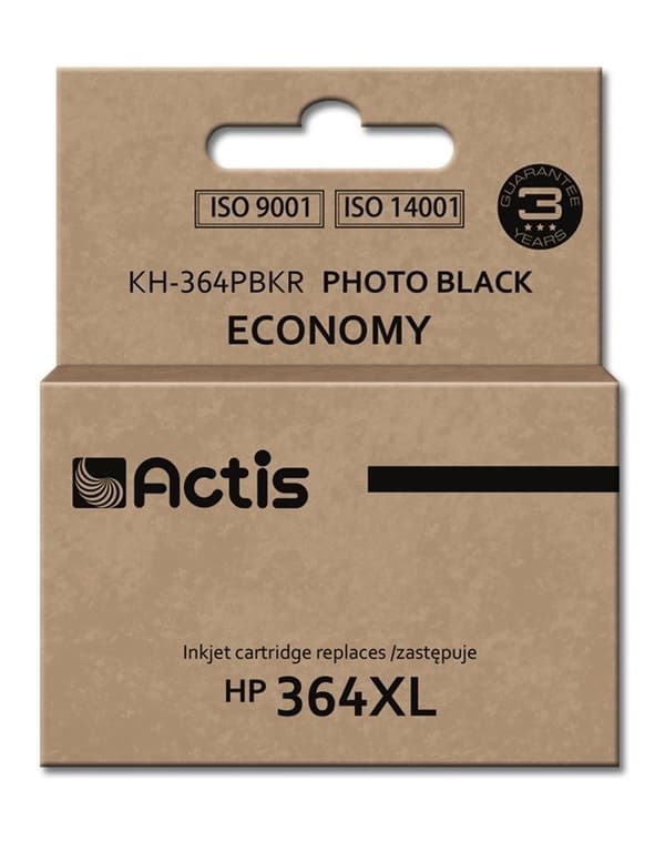 Actis KH-364PBKR blækpatron (erstatning for HP 364XL CB322EE; standard; 12 ml; sort, foto)