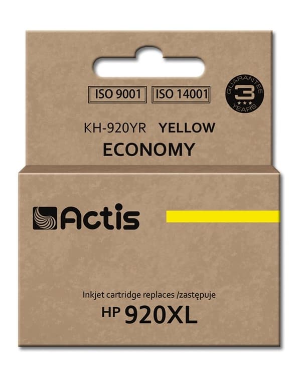 Actis KH-920YR blæk til HP printer; HP 920XL CD974AE erstatning; Standard; 12 ml; gul