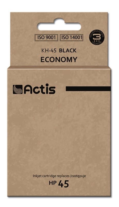 Actis KH-45 -muste (HP 45 51645A -värikasetti; vakio; 44 ml; musta)