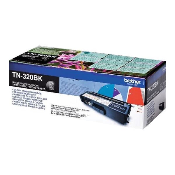 Brother TN320BK svart tonerkassett för Brother DCP-9055, DCP-9270, HL-4140, HL-4150, HL-4570, MFC-9460