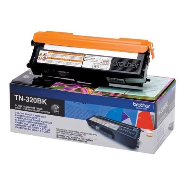 Brother TN320BK svart tonerkassett för Brother DCP-9055, DCP-9270, HL-4140, HL-4150, HL-4570, MFC-9460