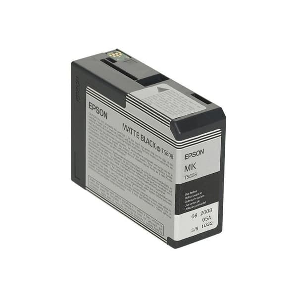 Bläckpatron - EPSON - T5808 - 80 ml - Svart - Kompatibel med Stylus Pro 3800
