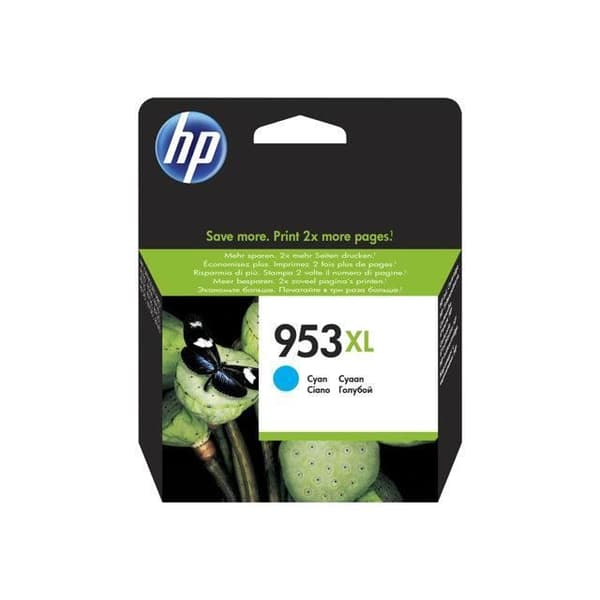 HP 953XL cyan original bläckpatron med hög kapacitet (F6U16AE)