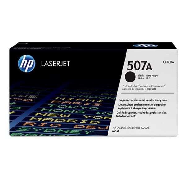 HP 507A (CE400A) TONER Svart - äkta patron för HP LaserJet 500 MFP M570/500 MFP M575/500 M551-skrivare