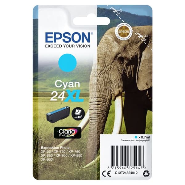 Epson Inkjet Cartridge - Cyan - Bläckstråle - High Yield - 740 sidor