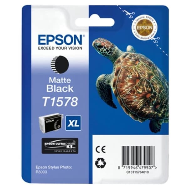 Epson T1578 XL Turtle Matte Black Bläckpatron