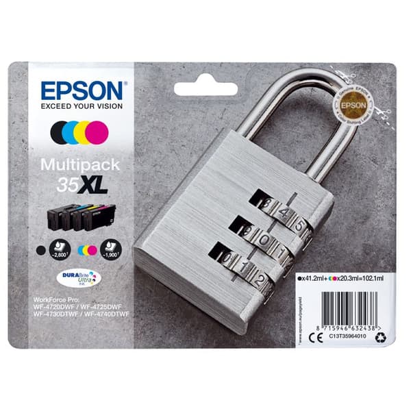 Epson DURABrite Ultra 35XL bläckpatron - Cyan, Magenta, Gul, Svart - Bläckstråle