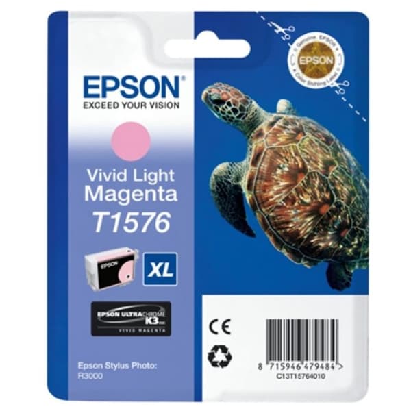 Epson T1576 Turtle Light Magenta bläckpatron