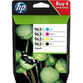 Miniatyrbild 1 av 5: HP 963XL 4-pack originalbläckpatroner i svart, cyan, gul och magenta med hög avkastning (3YP35AE)