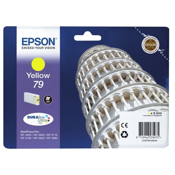 EPSON 79 gul bläckpatron - Tower of Pisa - 6,5 ml - 800 sidor
