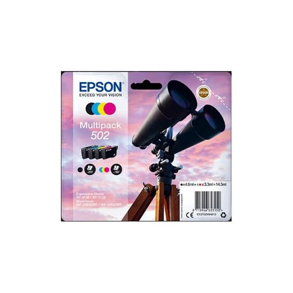 EPSON 502 Multipack bläckpatron - Svart, Gul, Cyan, Magenta
