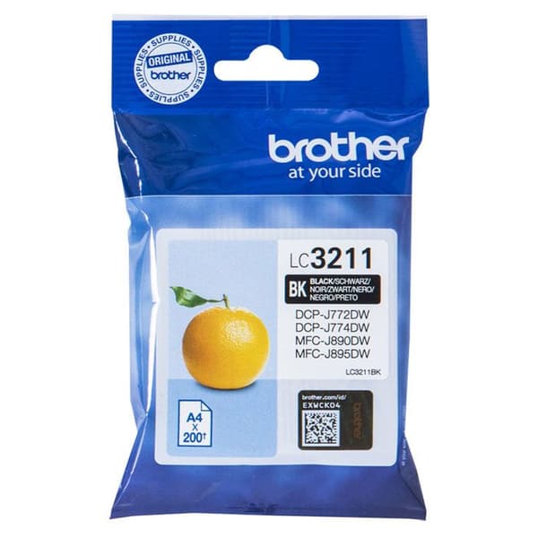 Original LC3211BK bläckpatron - Svart - Brother - DCP-J572, DCP-J772, DCP-J774, MFC-J890, MFC-J895