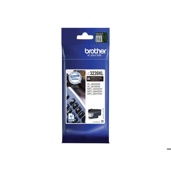 Bläckstrålepatron - BROTHER - LC-3239XLBK - Svart - High Yield - 6000 sidor