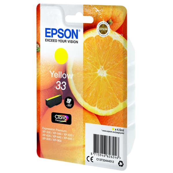 EPSON Original bläckpatron 33 - 4,5 ml - Gul