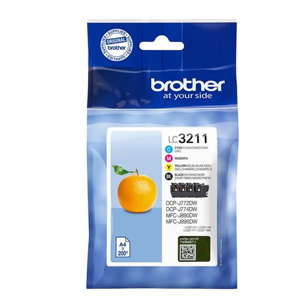 Brother LC3211VAL bläckpatron - Paket med 4 - Svart, Cyan, Magenta, Gul