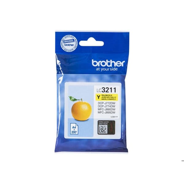 Original LC3211Y bläckpatron - Gul - Brother - DCP-J572, DCP-J772, DCP-J774, MFC-J890, MFC-J895