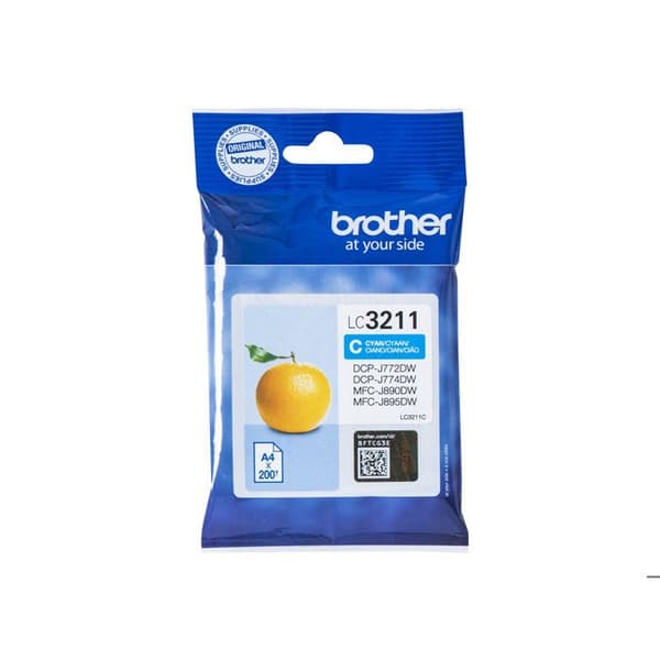 Original Brother LC3211C bläckpatron - Cyan - för DCP-J572, DCP-J772, DCP-J774, MFC-J890, MFC-J895