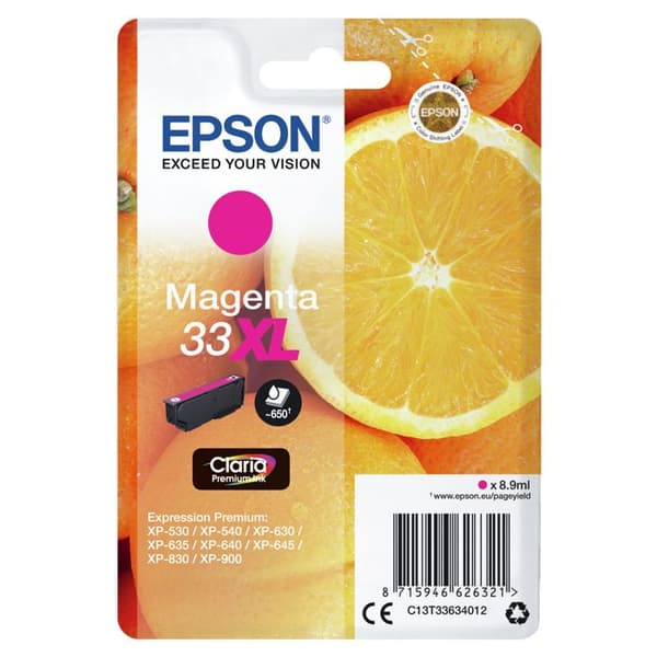 Epson Claria 33XL bläckpatron - Magenta - Bläckstråle - 650 sidor - 1