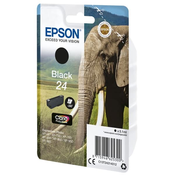 EPSON 24 bläckpatron - Svart - 5,1 ml - för Expression Photo och Premium