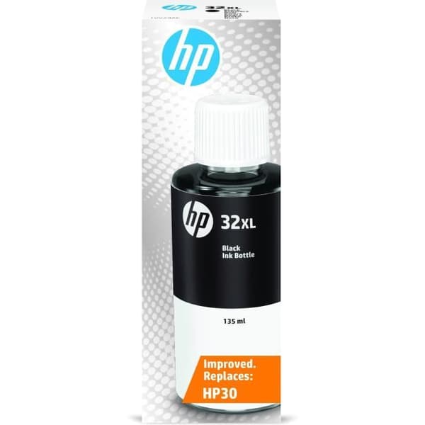 Hp HP 32XL bläckpatron med stor kapacitet svart bläckflaska äkta 135 ml (1VV24AE) för HP Smart Tank Plus 455 / 457