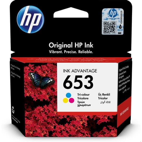 HP HP 653 trefärgad originalbläckfördel HP 653 trefärgad originalbläckfördel