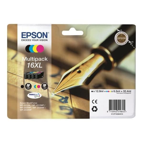 EPSON Multipack 16 XL - Reservoarpenna - Svart, Cyan, Gul, Magenta (C13T16364022)