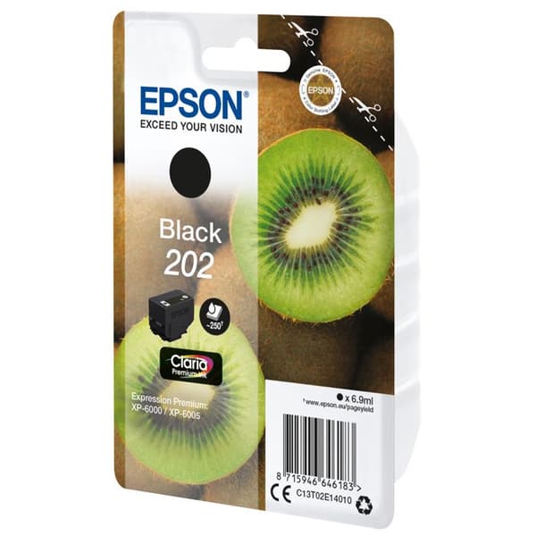 EPSON Claria Premium 202 bläckpatron - Svart - Bläckstråle - 250 sidor - 1 förpackning