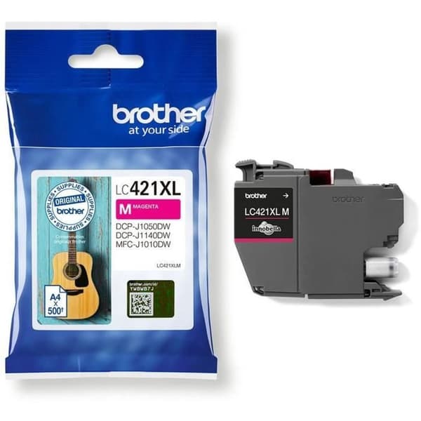 LC421XLM bläckpatron - BROTHER - 500 sidor magenta med hög kapacitet - för DCP -J1050DW, MFC -J1010DW och DCP -J1140DW