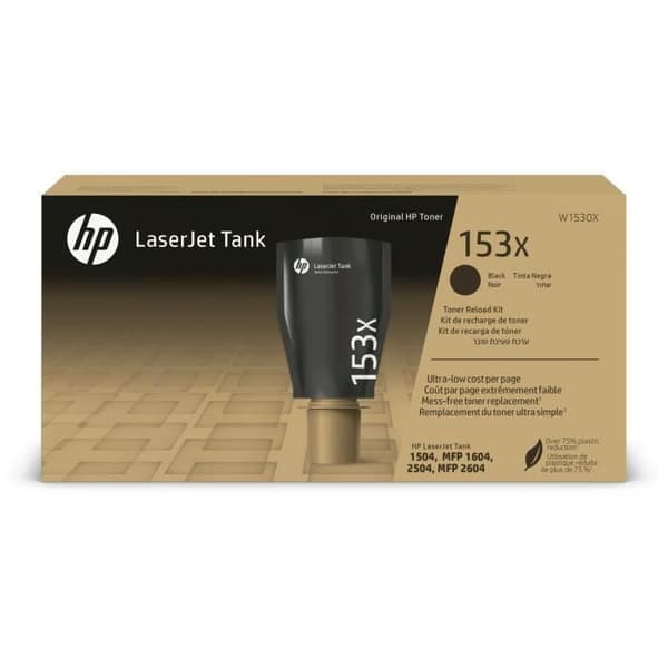 Original svart tonerpåfyllningssats - HP - HP 153X - För LaserJet-tank (W1530X)