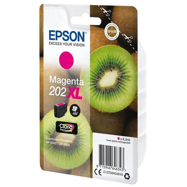 Original 202XL bläckpatron - 8,5 ml - XL - Magenta - Epson - Expression Premium XP-6000, XP-6005