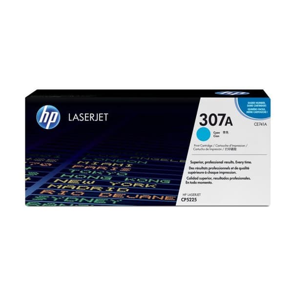HP 307A (CE741A) cyan tonerkassett för HP Color LaserJet CP5225 skrivare
