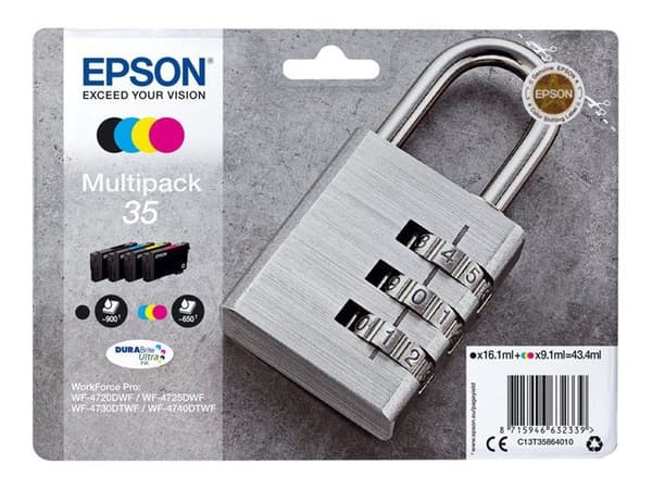 EPSON original 35 multipack bläckpatron - paket med 4 - svart, gul, cyan, magenta