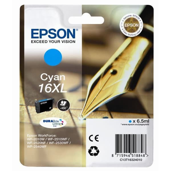 Epson T1632 XL reservoarpenna bläckpatron Cyan