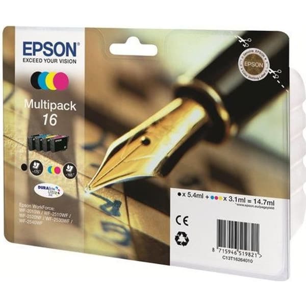 EPSON Multipack T1626 - Reservoarpenna - Svart, Cyan, Magenta, Gul (C13T16264012)